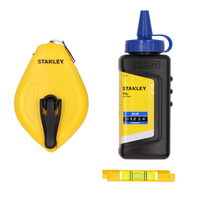 Juego de marcado STANLEY STHT47113-0, cuerda + tiza + nivel de burbuja